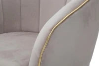 Poltrona Paris Grigia/Gold Cm 62X58X78