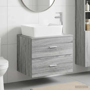 Set di mobili per il bagno Sonoma grigio Legno ingegnerizzato 3404395