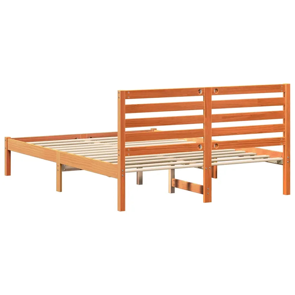 Struttura del letto Marrone cerato 120 x 190 cm Pino massello 872295