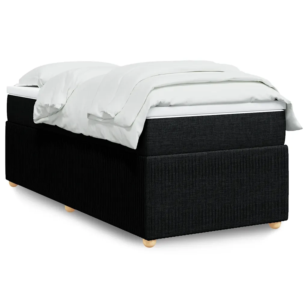 Giroletto a Molle con Materasso Nero 100x200 cm in Tessuto 3285548