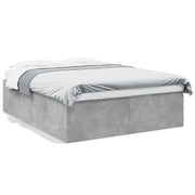Letto matrimoniale | Letto per adulti | Giroletto Grigio Cemento 150x200 cm in Legno Multistrato