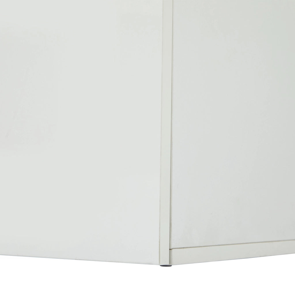 VETRINA 45x35x160 cm Bianco Lucido in Truciolato con LED
