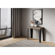 Consolle allungabile 90x40/196 cm Flame telaio Antracite - Tortora