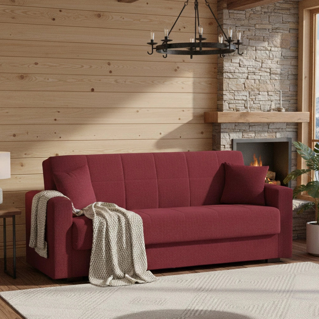 Divano letto 3 posti Ambrogino 80x87h cm, braccioli