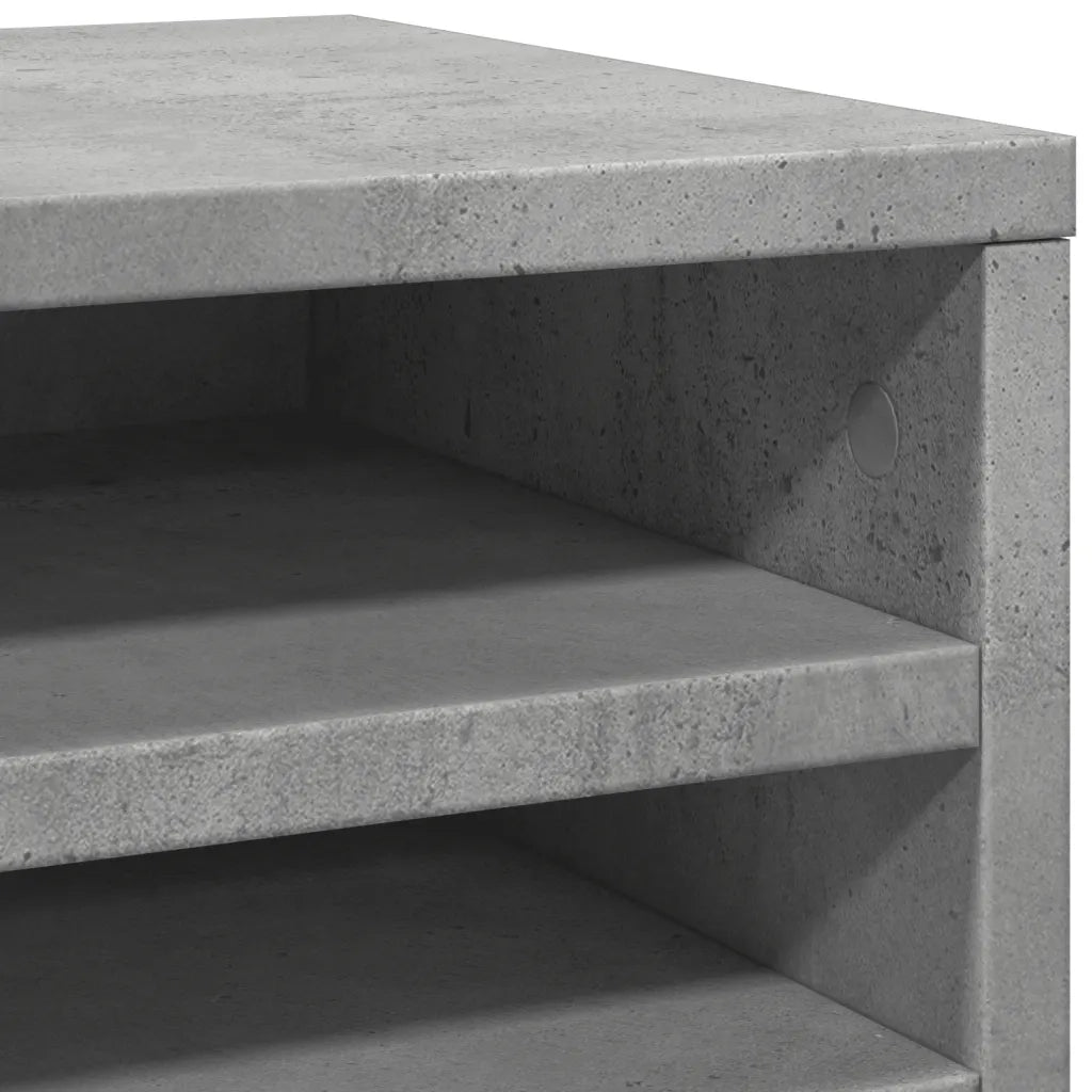 Organizer Scrivania Grigio Cemento 36x26x29,5 Legno Multistrato CFW5772435