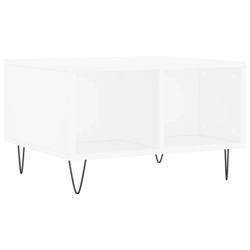 Tavolino da salotto | Tavolino da caff¨¨ | Tavolino da Soggiorno Bianco 60x50x36,5 cm in Legno Multistrato