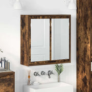 Mobiletto per specchio da bagno Rovere fumé 60 x 20 x 60 cm 888782