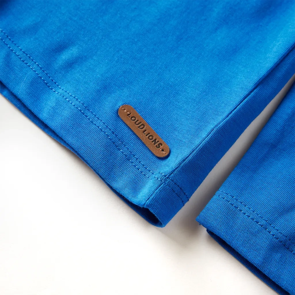 Maglietta da Bambino Maniche Lunghe Blu Cobalto 128 12732