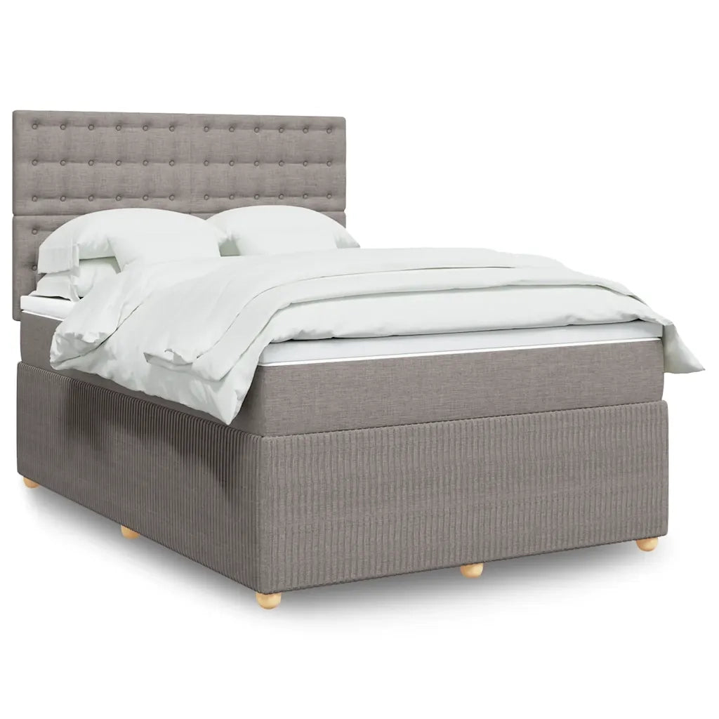 Giroletto a Molle con Materasso Tortora 140x190 cm in Tessuto 3294369