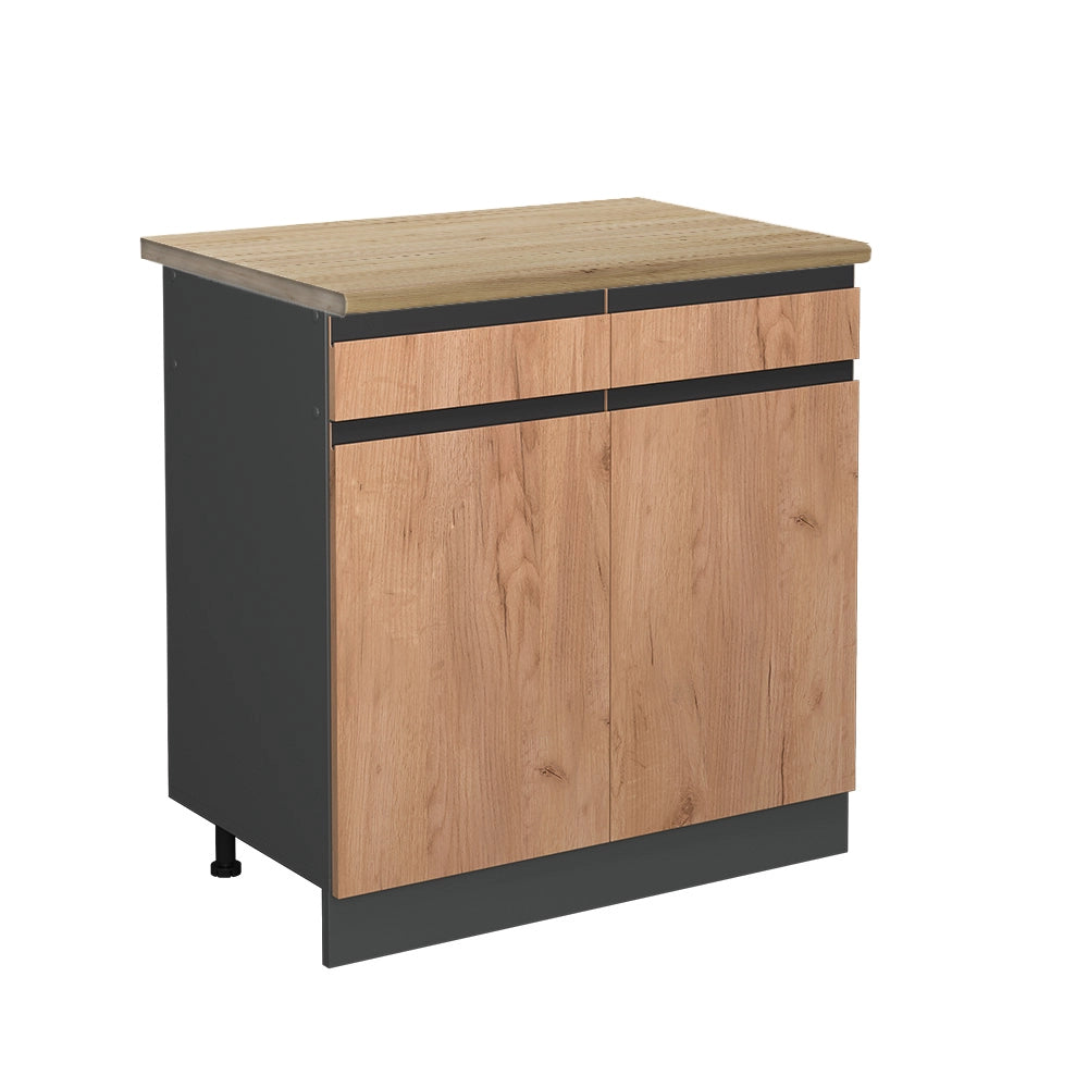 Vicco Mobiletto base per cucina Quercia dorata 80 cm , PL Rovere