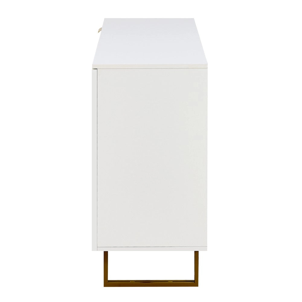 Credenza con 2 Ante e 3 Cassetti ¨C MINIMAL ¨C MDF, Gambe in Acciaio, 160 cm
