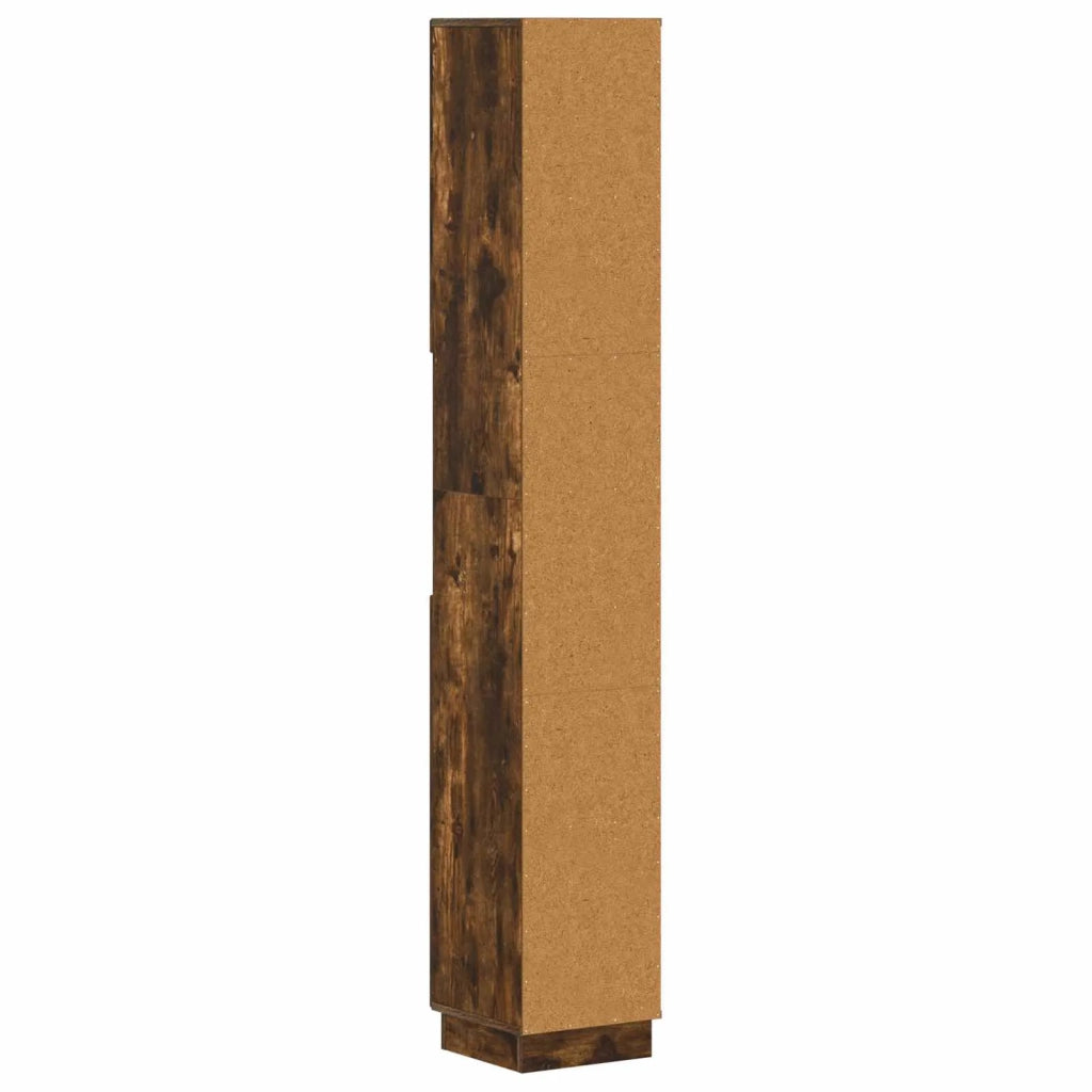 Armadio da Bagno con Ripiano Aperto HOORN Rovere Fumo 897260