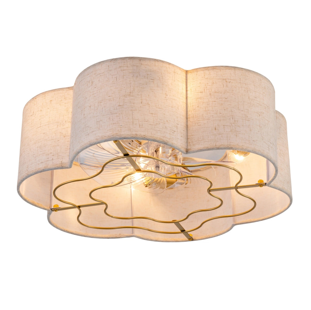 Ventilatore da soffitto ULEVR con luce, 4 attacchi E26, controllo App e telecomando, 6 velocit¨¤, rame