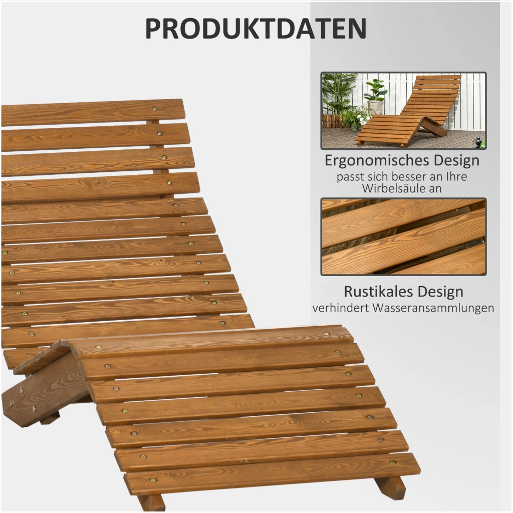 Sdraio terrazza da giardino sdraio da giardino per balcone piscina fino a 120 kg teak massiccio 66x170x77cm