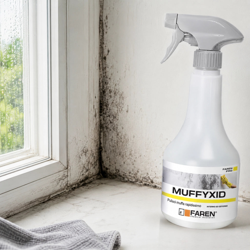 Faren muffyxid 500 ml pulitore antimuffa ad azione rapida igienizzante 6 pezzi