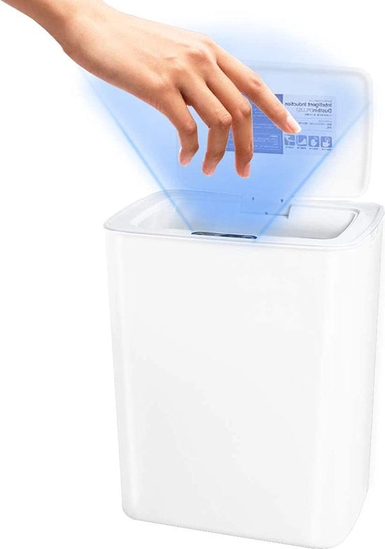 Contenitore per rifiuti automatico senza tocco - Sensore di movimento infrarosso 14L - Contenitore per cucina piccolo - Contenitore di plastica senza contatto per rifiuti - Contenitore per rifiuti a sensore quadrato per bagno e camera da letto