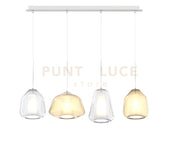 SOSPENSIONE BIANCO 4 LUCI RETTANGOLARE ALPHA AM + BETA TR + BETA AM + GAMMA TR 1176BI-S4 R ABG-TA