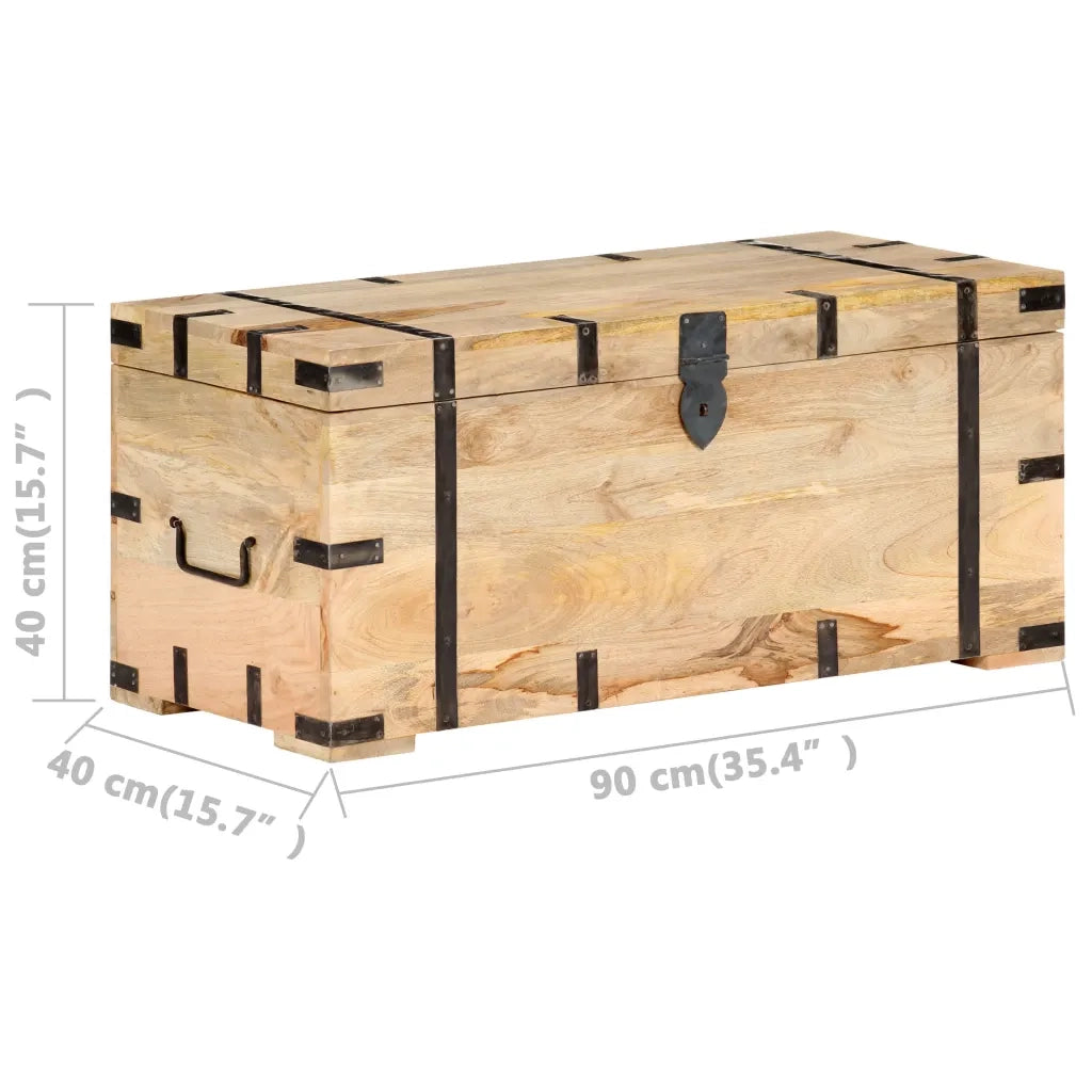 Baule 90x40x40 cm in Legno Massello di Mango cod mxl 51565