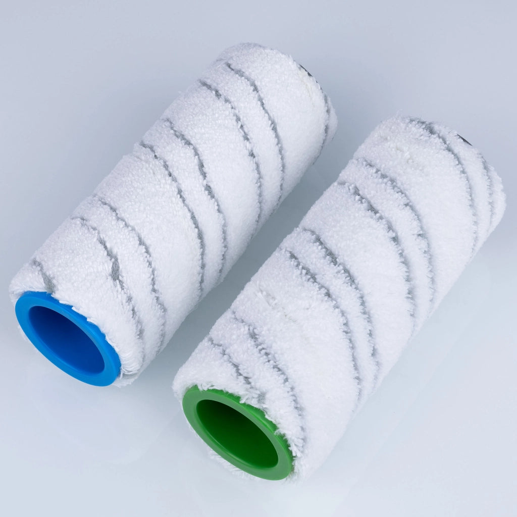 Set di Rulli di Ricambio per Mop Elettrico compatibile con Kärcher FC3 FC5 FC7 FC8 EWM2 – Microfibra Resistente