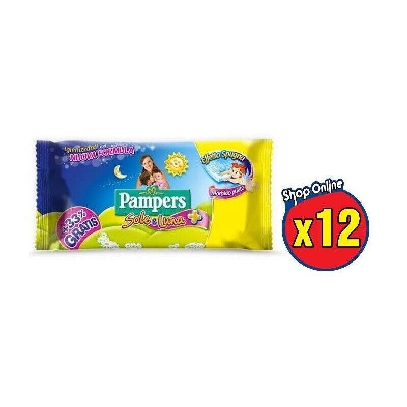 14 PAMPERS SALVIETTE UMIDIFICATE BAMBINI SOLELUNA CON ESTRATTI DI CAMOMILLA 40PZ