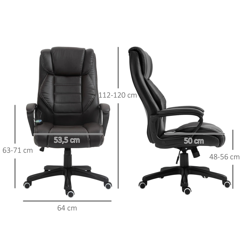 Sedia da ufficio ergonomica con massaggio e schienale regolabile ¨C zephmum ¨C marrone
