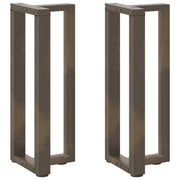 Gambe per Tavolo Consolle a Forma di T 2 pz Nere 25x28x(72-73) cm Acciaio