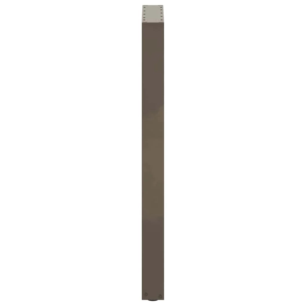 Set di 2 gambe per tavolo da bar a forma di U 40 x 100 cm design moderno con piedini regolabili acciaio naturale 02_0057471