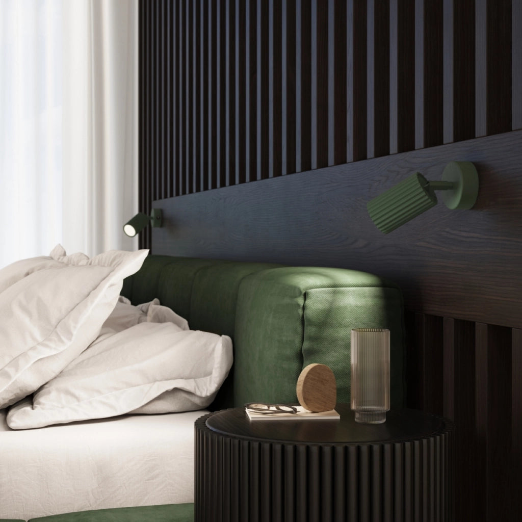 Applique moderna verde oliva orientabile GU10 Pure Lume