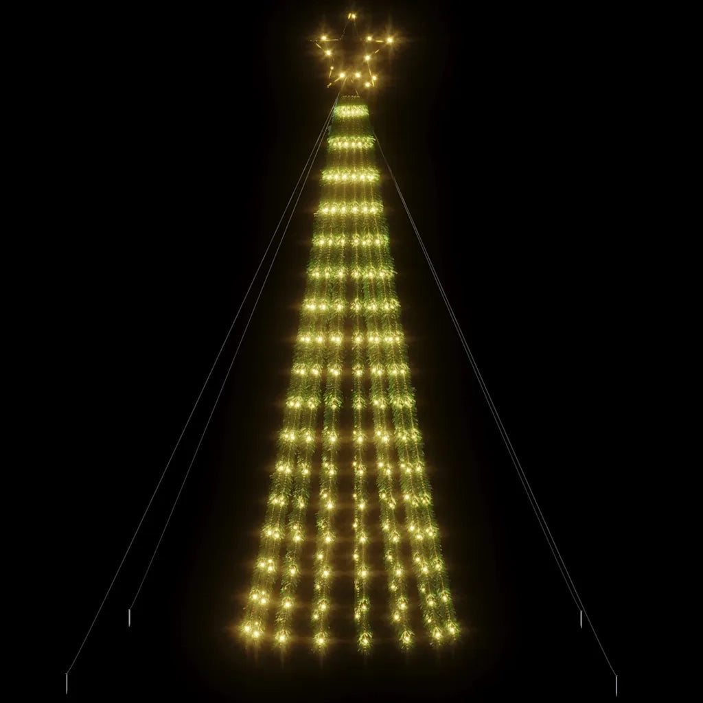 Illuminazione Albero di Natale a Cono 275LED Bianco Caldo 180cm 358064