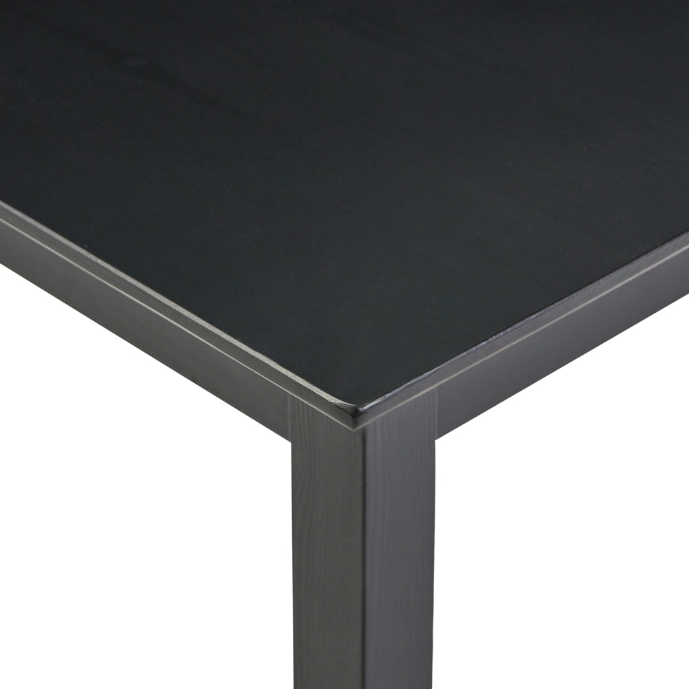 Tavolo da pranzo in legno di pino nero 75x75 cm, design minimalista scandinavo, tavolo da cucina