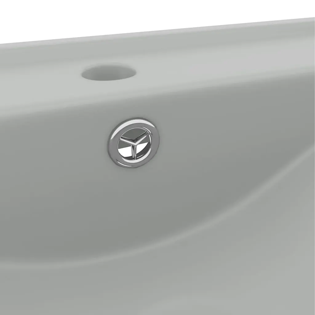 Lavabo con Foro Rubinetto-Lavandino-Lavello Grigio Chiaro Opaco 60x46 cm Ceramica