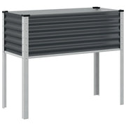 Fioriera | Cassetta per fiori | Vaso da giardino antracite 100x45x90 cm in acciaio