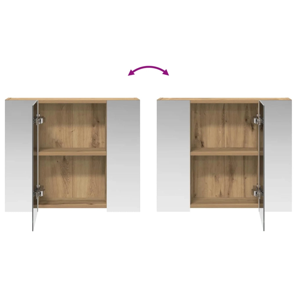 Mobiletto per specchio da bagno Rovere Artigianale