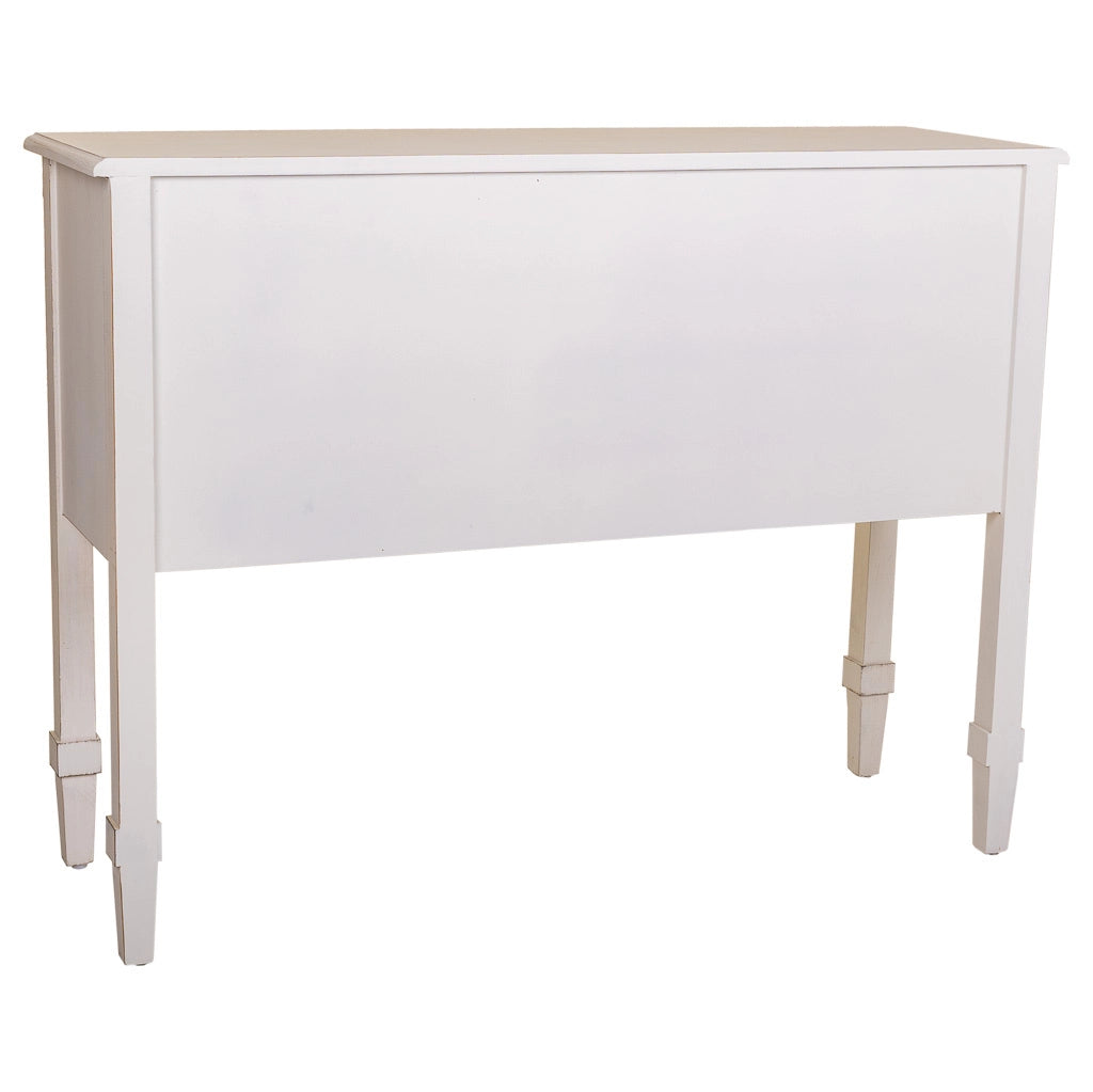 Credenza in legno bianco 108x36x82h