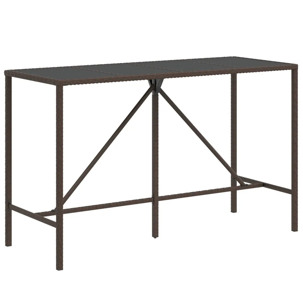 vidaXL Set Bar da Giardino 9 pz con Cuscini in Polyrattan Marrone