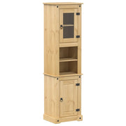Mobile da Bagno | Armadio da bagno Corona 50x40x185 cm in Legno Massello di Pino