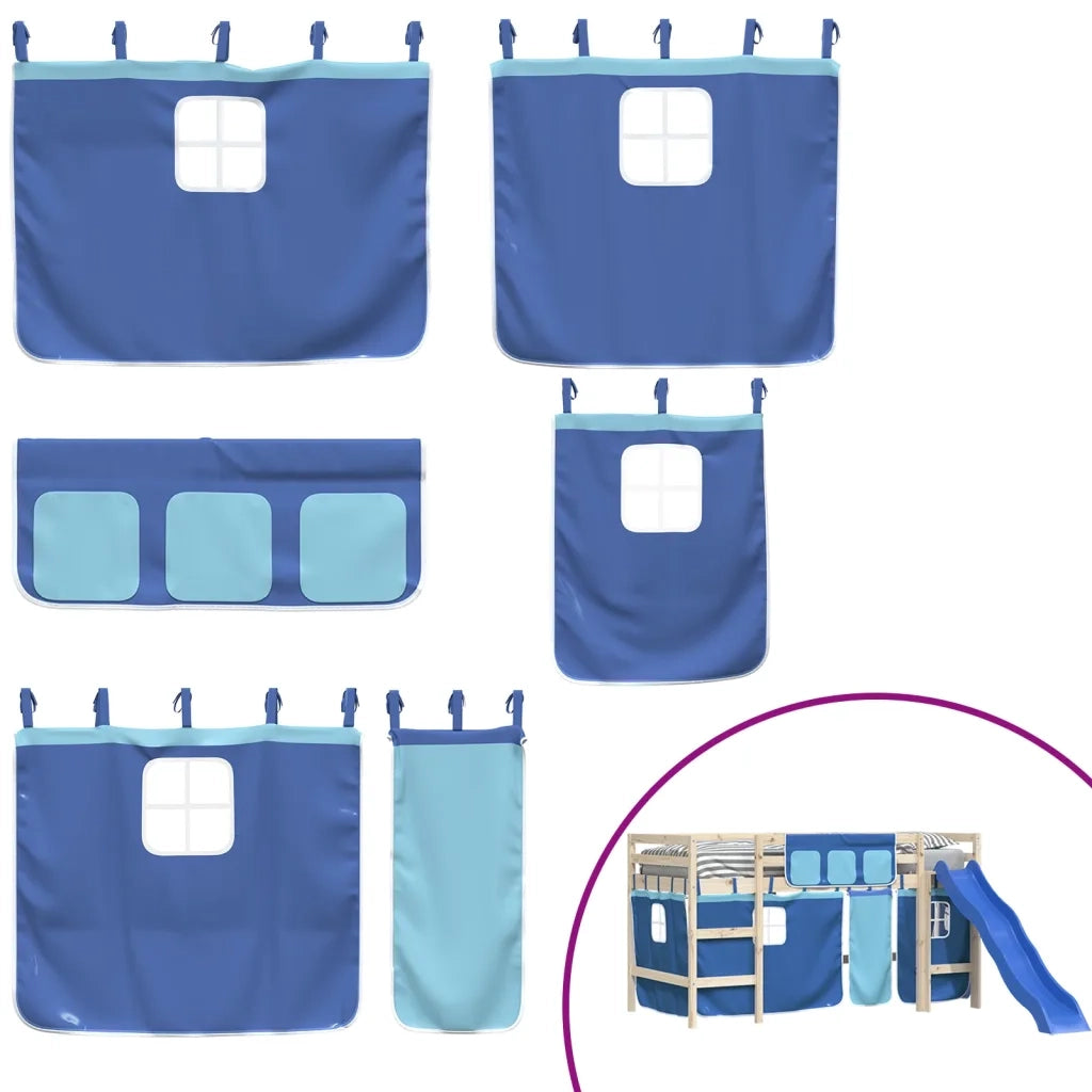 Tende per Letto a Soppalco Blu in Poliestere 835914
