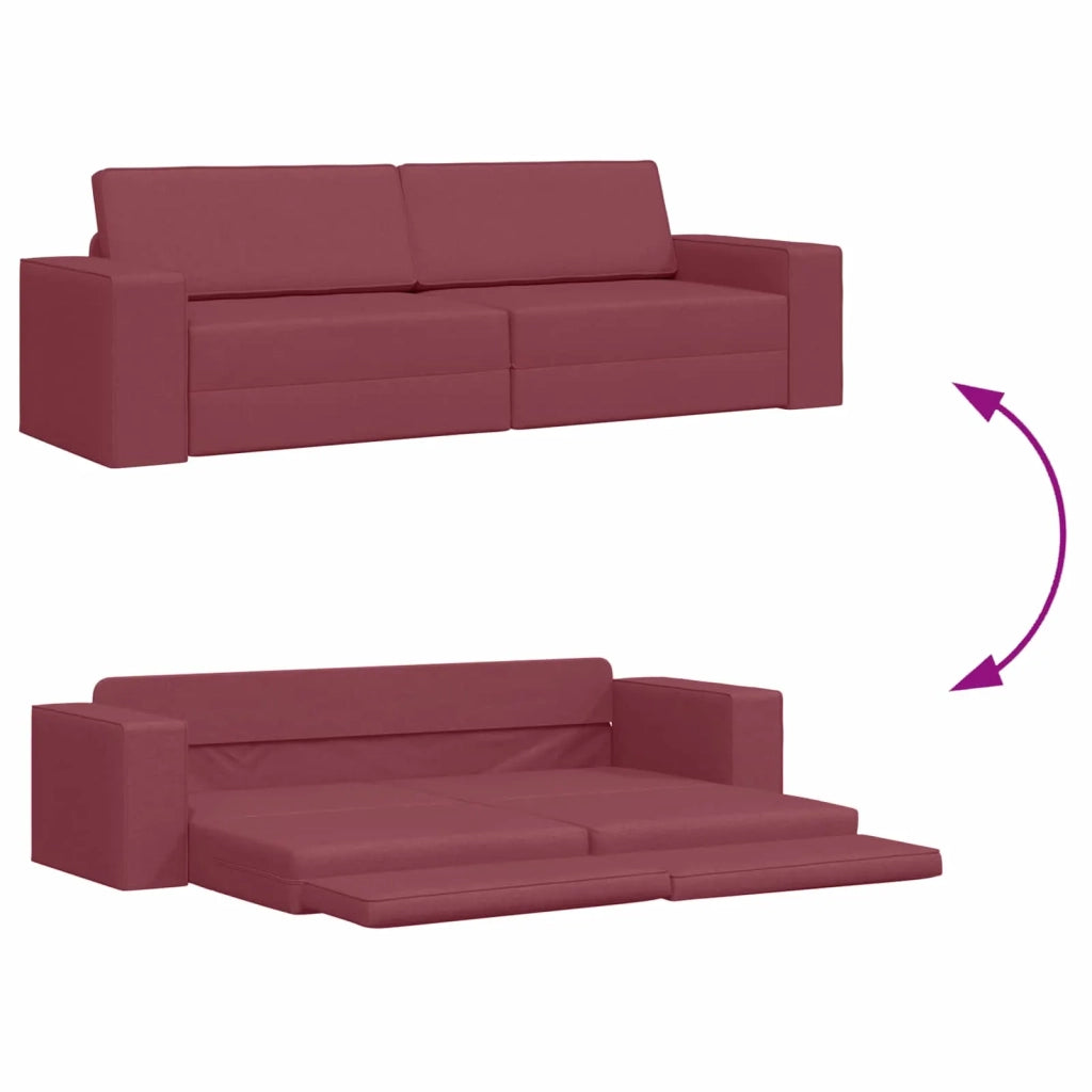 Divano letto Rosso Vino 245 x 78 x 77 cm Tessuto 4106718