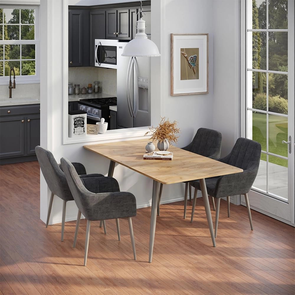 tavolo da pranzo allungabile Beaver, Rovere Goldkraft/Grigio, 120 x 80 cm Estensibile, per un utilizzo flessibile come tavolo da pranzo o da lavoro