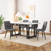 Tavolo da pranzo moderno in MDF 120 cm; nero e bianco