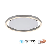 Plafoniera LED rotonda 39,3cm 20W grigio RITUS Paul Neuhaus