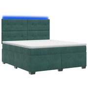 Letto box spring con materasso Verde Scuro 160 x 200 cm Velluto 3455141