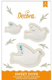 Kit di decorazione 3 forbici snipper in plastica 0255407 punteria in plastica uccello 3 pezzi, Bianco