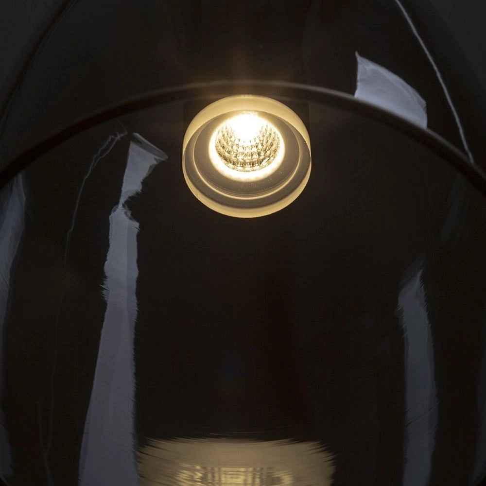 Lampadario BELLINI M LED a sospensione nero vetro fumè  230V LED 5W 30°  3000K