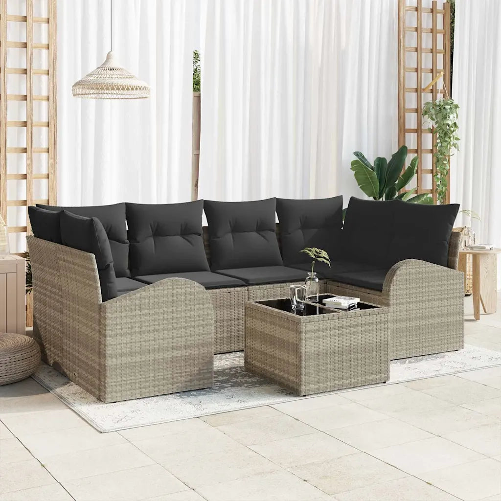 Set Divano da Giardino 7 pcs Grigio chiaro e grigio scuro 3354611