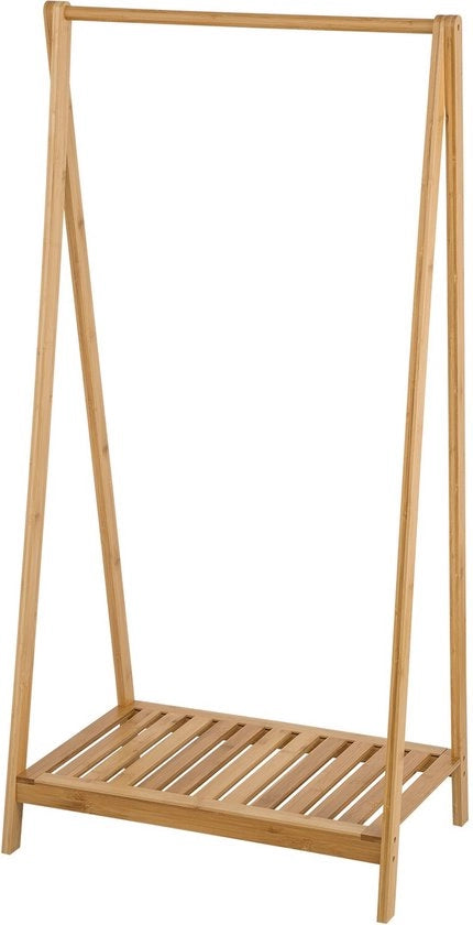 Supporto per abiti in legno - Appoggio per vestiti - Stanghette per abiti in legno - Fissi - 60 x 35 x 120 cm