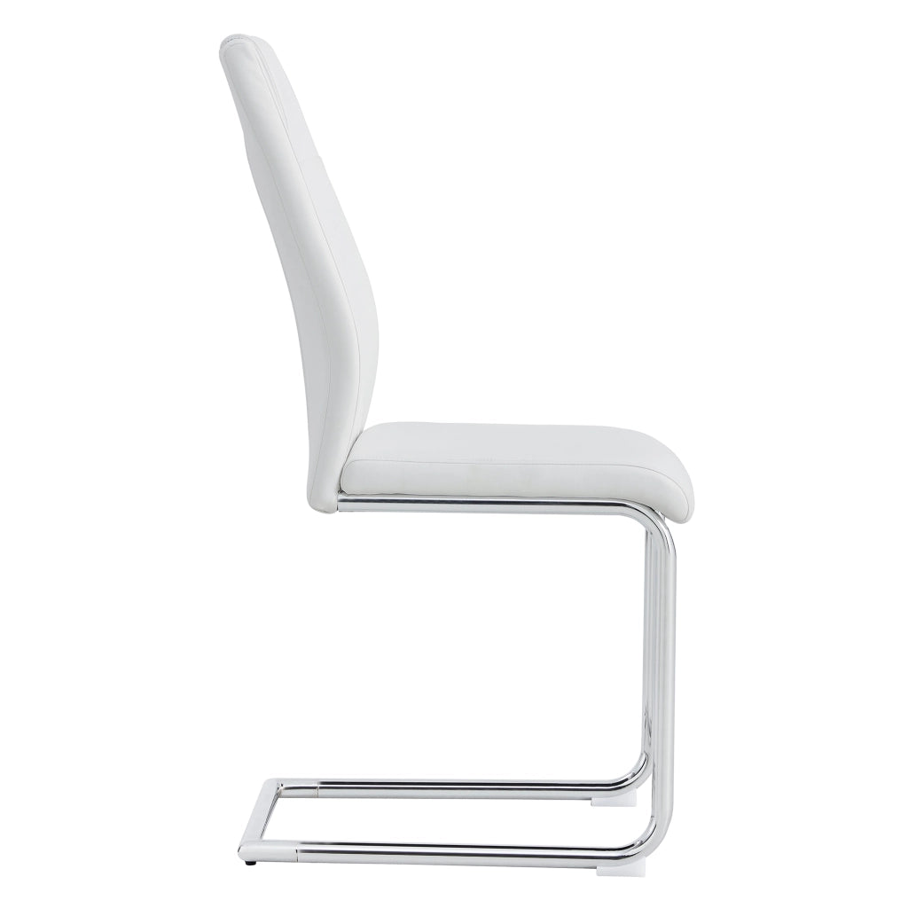 Sedie da Pranzo Scandinave ¨C Xylo ¨C Bianche, Gambe in Metallo, Schienale a Rete, Set 4 Pezzi