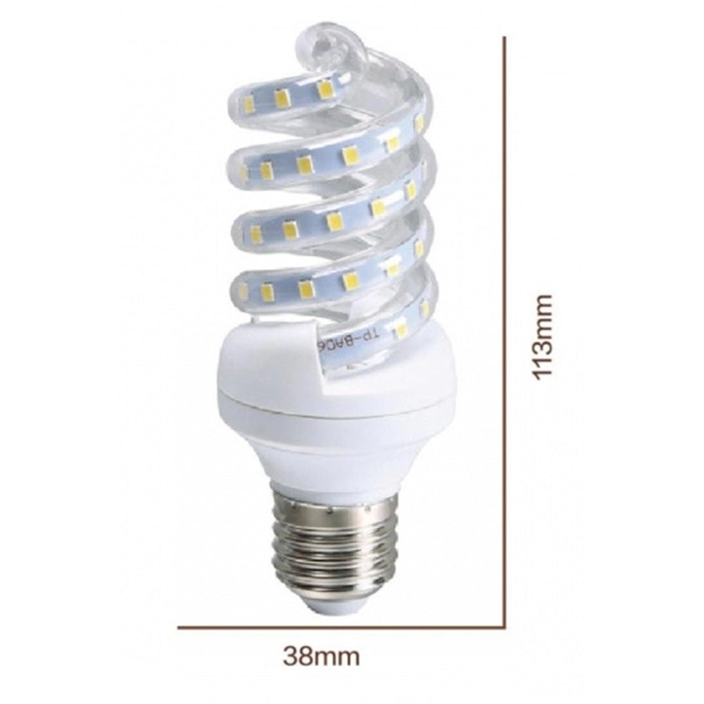 Trade Shop - Lampadina Led E27 9w 885lm Tortiglione Vortice Spirale Luce Fredda Naturale Calda -