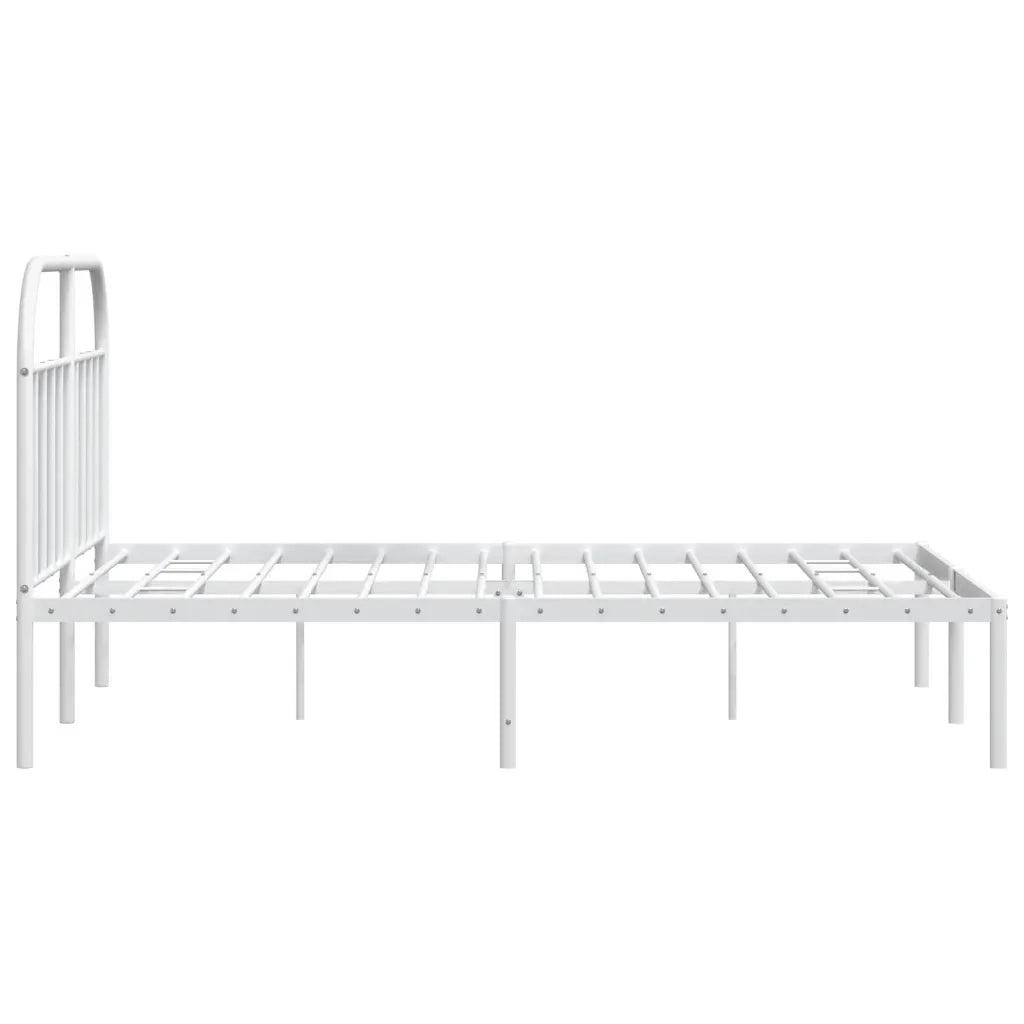 Giroletto con Testiera Metallo Bianco 180x200 cm 353688