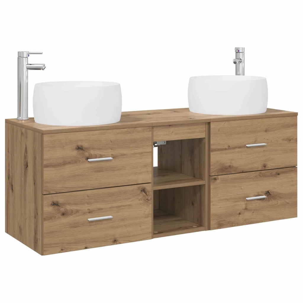 Set di mobili per il bagno 3 pz Rovere Artigianale 3405930